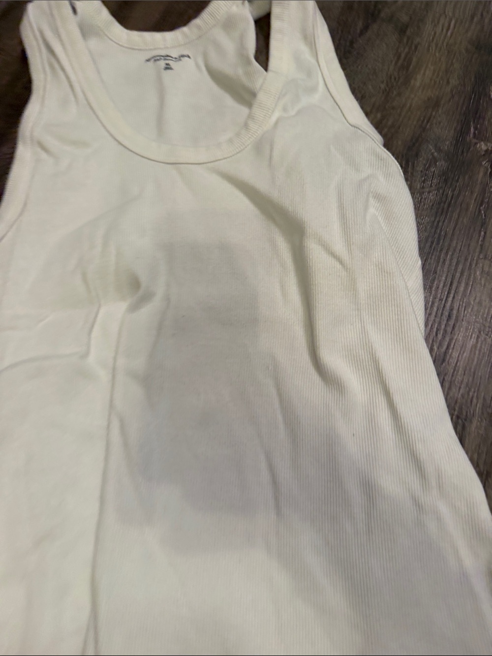 Abercrombie & Fitch Women's Ribbed Tank Top in Cream